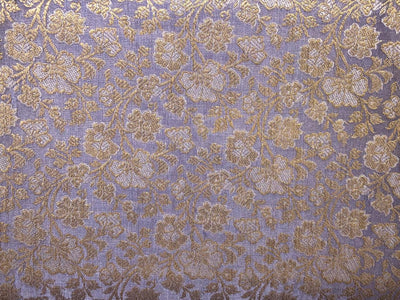 Silk Brocade fabric  lavender with white gold  jacquard BRO1074[1]