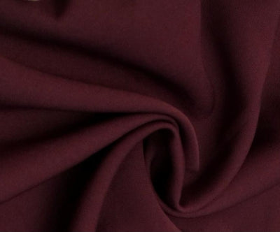 Scuba Crepe Stretch Jersey Knit Dress fabric oxblood color roll  58" wide [18643]