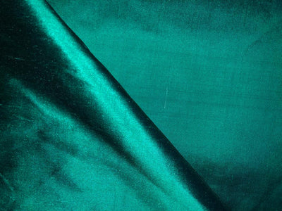 100% Pure silk dupion fabric Peacock green color 54" wide DUP397[3]