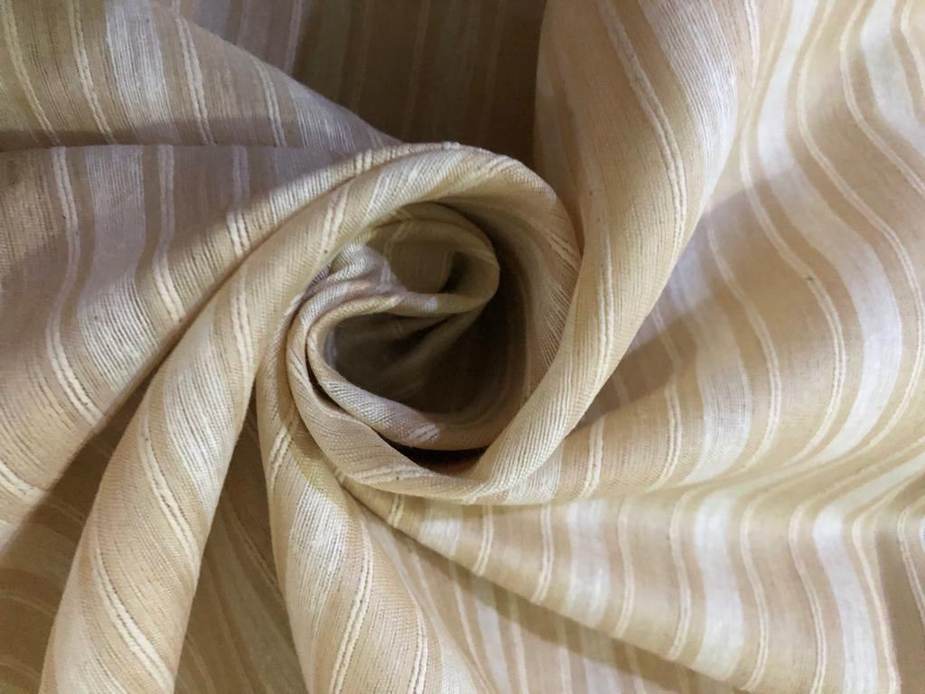 TUSSAR SILK FABRIC WITH SILK STRIPES 44" WIDE [6957/15619/15620]