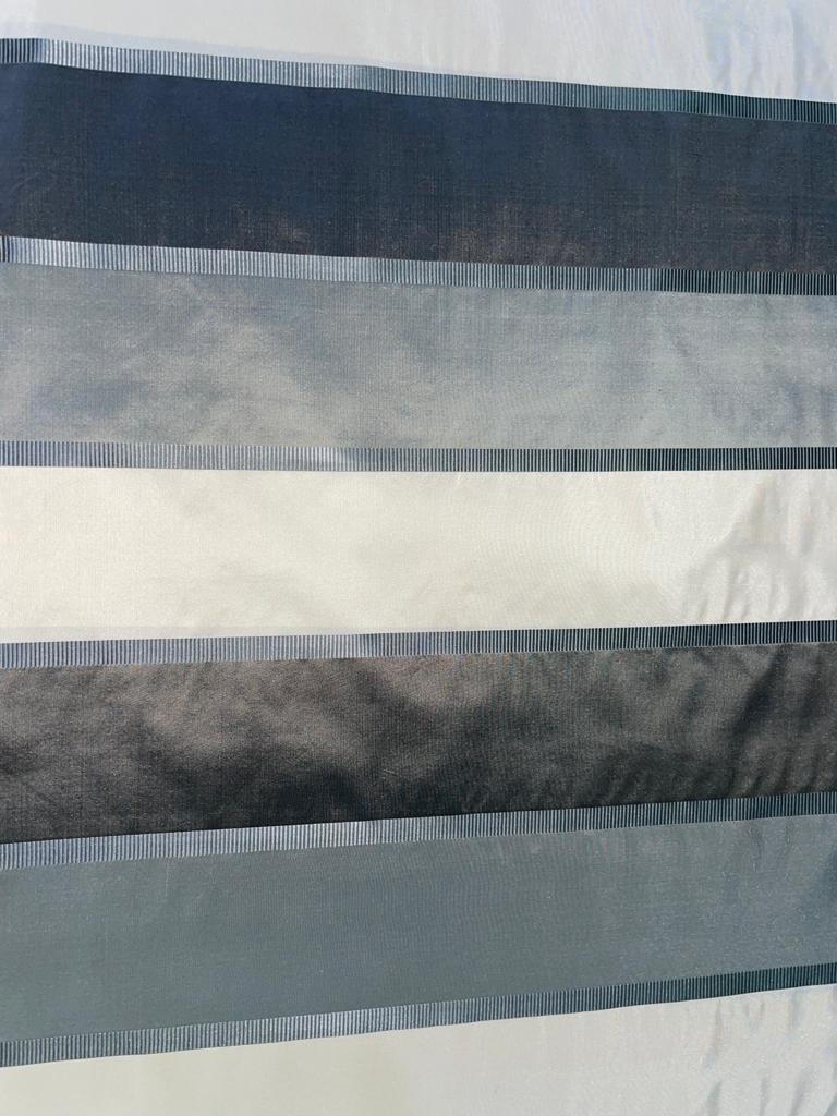 silk taffeta steel grey/ grey/ivory stripes 54" wide Taf#S67[1]