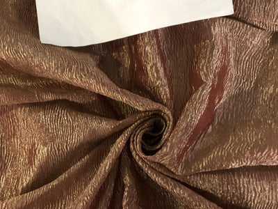 Metallic tissue organza Crinkled [crushed] fabric 44" wide GREEN/SILVER GREY/TYRIAN PURPLE/GREY/CINAMON