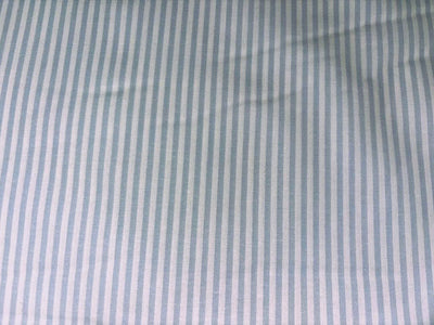 100% Cotton POPLIN STRIPES 4MM blue and white  58" wide [17196]