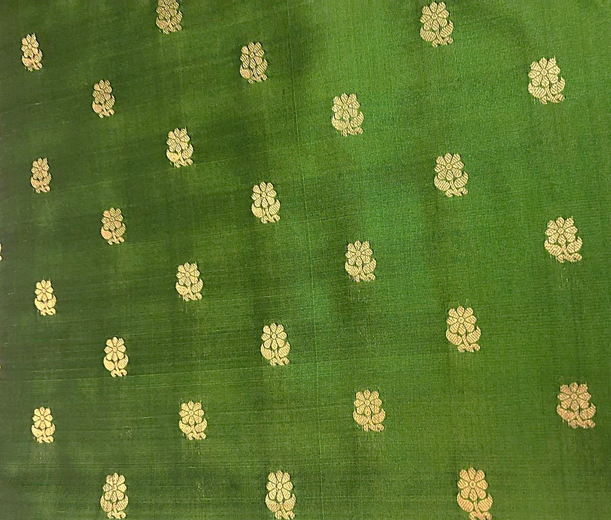 100% PURE Silk Brocade fabric with tiny floral motifs in gold available in 3 shades BRO1101[3/4/5]