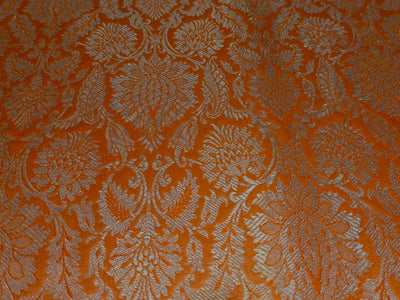 Brocade jacquard fabric 44" wide BRO832 available in 5 colors mango,orange,biscuit beige,pink and dusty orange