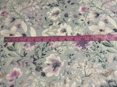 FASHMINA printed fabric 44" available in 4 colors and designs [creams/pinks/greys/purple][15504-15507]