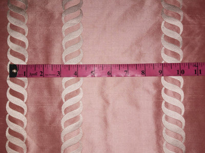Silk Dupioni with Satin  pink and ivory jacquard stripe 54" wide DUPSJ4[1]