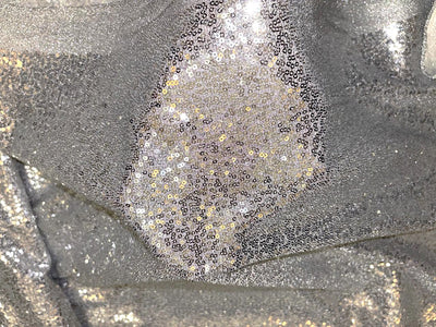 Net Fabric with sequin silver  58'' wide [18600]