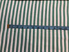 100% cotton yarn dyed stripe twill weave  58" wide available in 3 colors red/green and grey