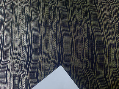 Brocade fabric metallic gold abstract lines 44" wide BRO893[4/5]available in 2 colors navy and mustard gold