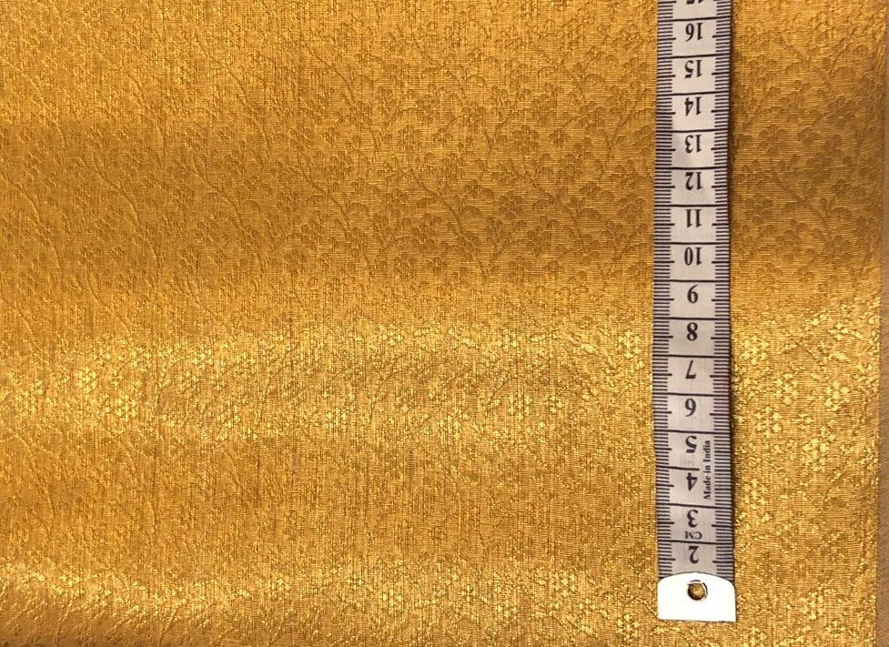 Silk Brocade fabric gold metallic self jacquard 44" wide [BRO1097[1]