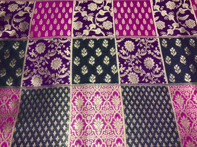 Silk Brocade fabric multi colors of  jacquard BRO1071 available in 8 different color combinations[BRO1071[]