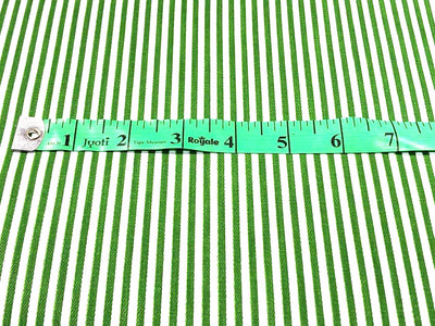 100% Cotton Denim GREEN STRIPE  PRINT Fabric 58" wide  AMAZING FOR SHIRTS [17076]