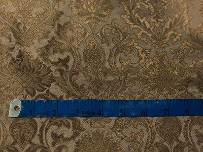 SILK Brocade  GOLD WITH Metallic GOLD JACQUARD fabric 44 inch wide BRO1017[2]