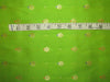 100% Silk Brocade Fabric Pear Green x Metallic Gold color 44" wide BRO772B[7]