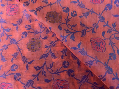 SILK ORGANZA JACQUARD available in 3 colors blue/pink/peach [1103/15356/15357]