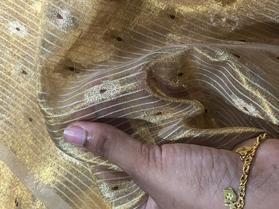 Tissue Crushed sheer mina MOTIF jacquard fabric 44"wide available in 3 colors gold, silver gold and silver grey[18254/55/56/57]