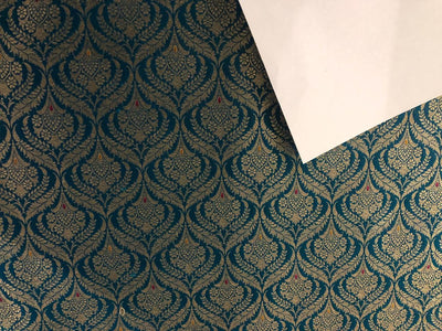 Brocade  Metallic GOLD fabric 44 inch wide available in 4 colors RED,TEAL,CADBURY PURPLE AND DEEP EGGPLANT PURPLE   BRO1011