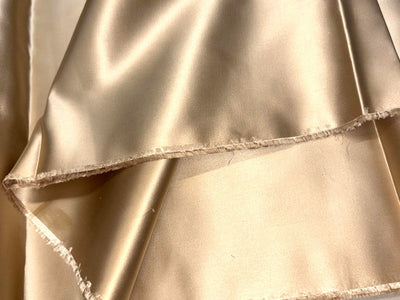 100% SILK DUTCHESS SATIN 48 momme light  fawn gold 54" wide [18376]