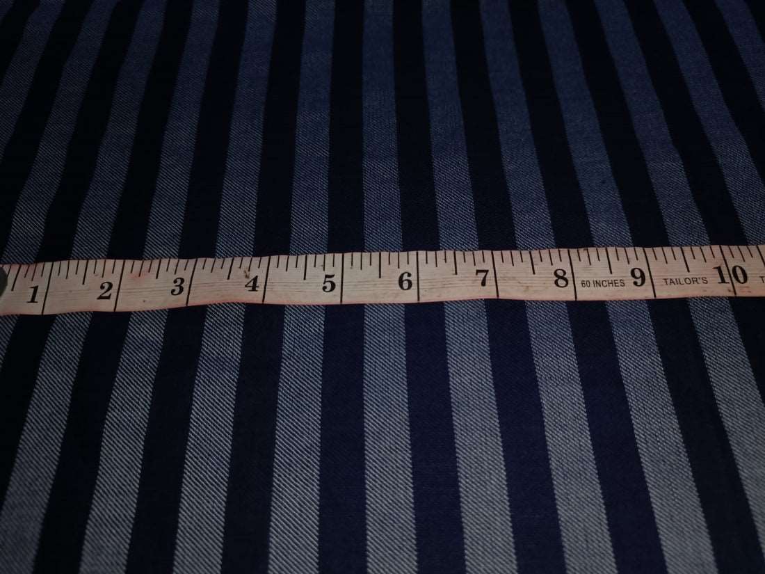100% Cotton Denim  Fabric 58" wide available in THREE styles [DENIM NAVY PIN STRIPE DENIM NAVY BROWN AND GREY STRIPE DENIM SUSTAINABLE 2 X2 TWILL TENCIL COTTON] [14042/43/12376]