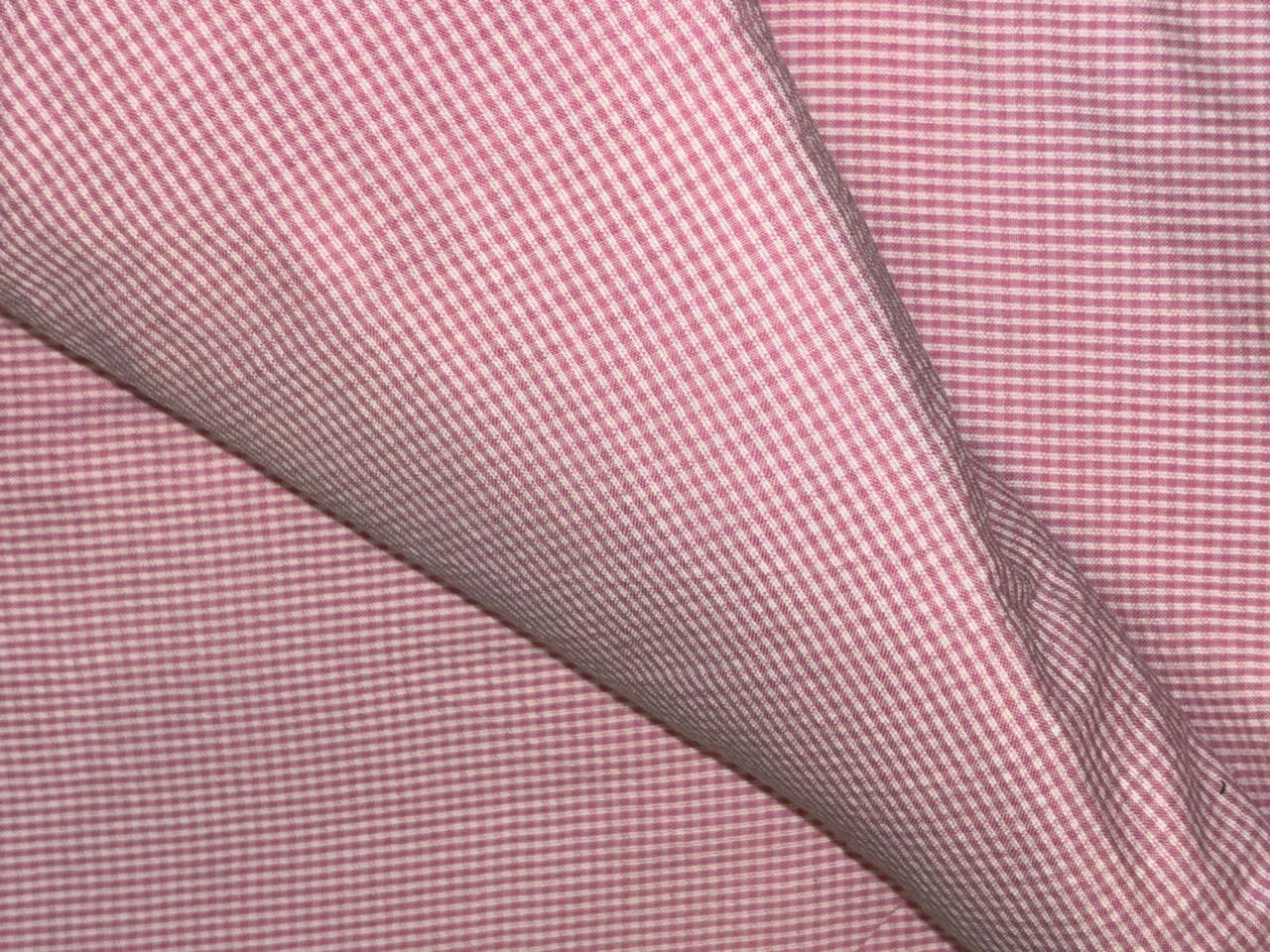 100 % cotton seersucker yarn dyed  plaids 58" wide pink and white [18529]