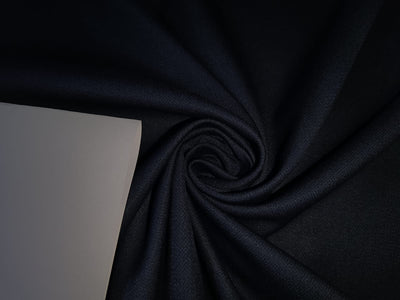 Swiss line collection Suiting fabric blended with premium viscose, polyester and spun yarns black self design  58" wide [13093]