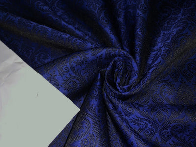 Brocade fabric 44" wide BRO933 available in 10 colors RUSTY ORANGE/MUSTARD BROWN/ TEAL BLUE/INK BLUE/ BLACK GREY /BRIGHT YELLOW /EMERALD GREEN/ROYAL BLUE/RED WINE AND PARROT GREEN