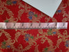 Silk Brocade fabric RED x metallic GOLD color 44" wide BRO882[2]