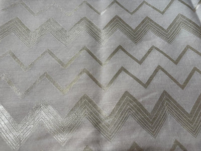 Silk Brocade fabric 44" golden cream with subtle gold geometric triangle jacquard  BRO1064[5]