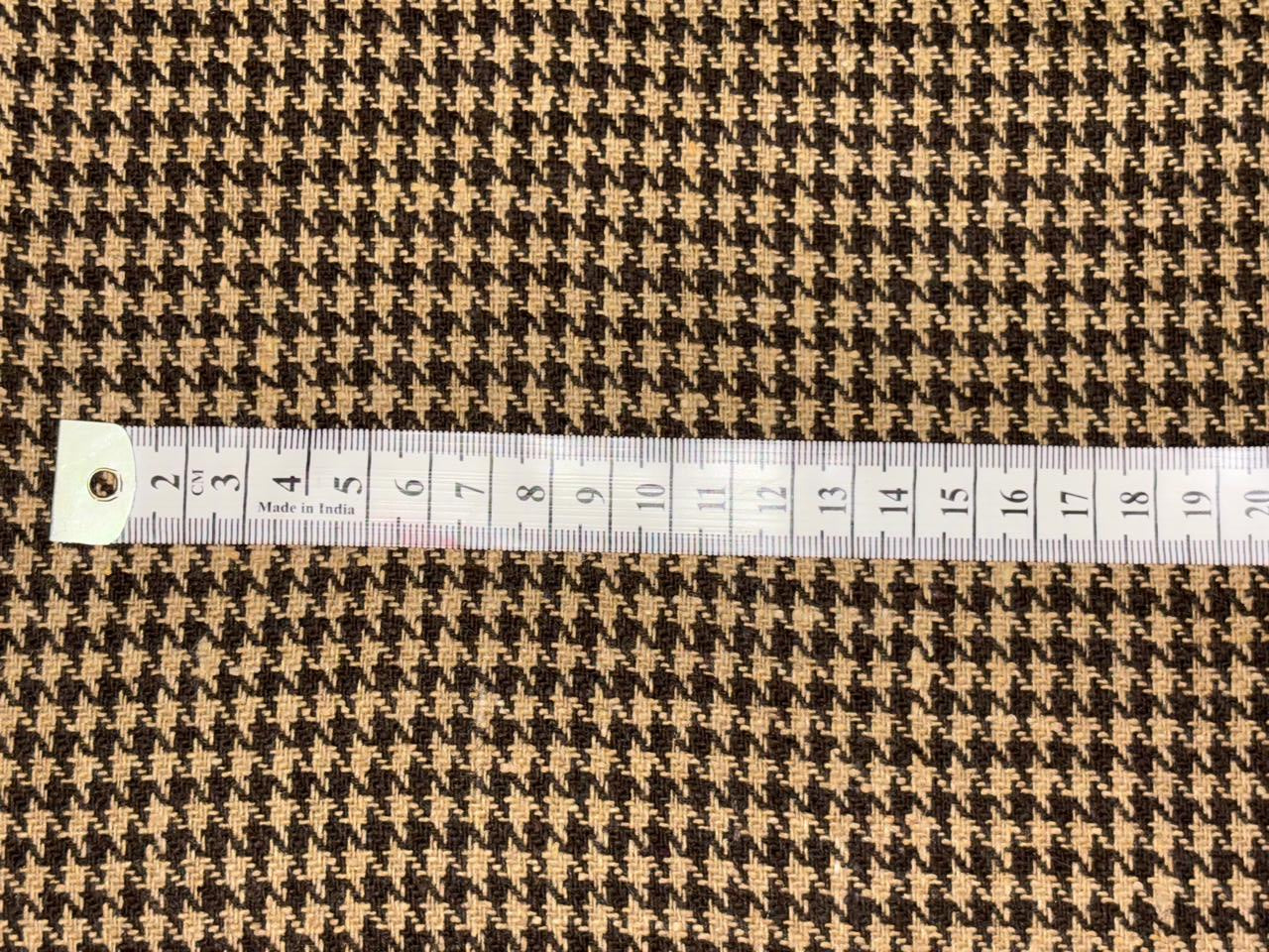 British houndstooth 30% wool blended suiting 58 inches wide fused with thin wool [18399]