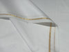 60's Organic cotton x bamboo fabric TWILL WEAVE gold border 58&quot; wide Dyeable
