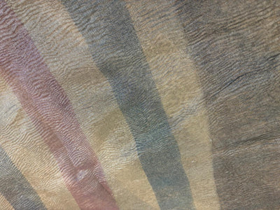 Tissue Crushed  gold with color stripes of dusty red ,green and grey [18281]