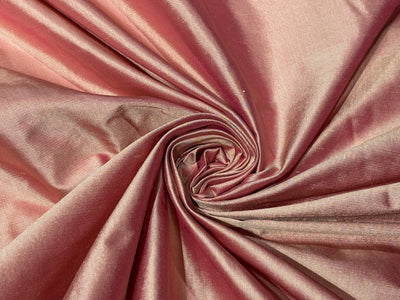 100% pure silk dupioni fabric PEACH X GOLD COLOR 54" WIDE DUP147[1]