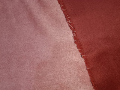 Scuba Suede Knit fabric 59&quot; wide- fashion wear rose pink and rust COLOR REVERSABLE