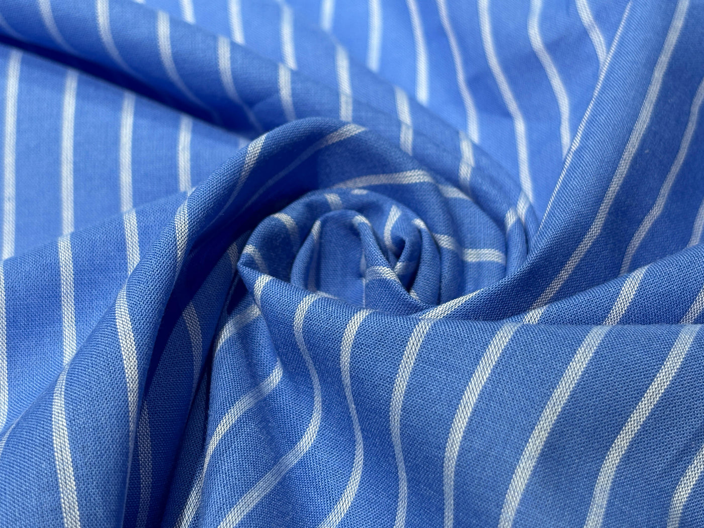 100% Cotton Poplin 58" wide stripes available in 2 colors pink and blue [17757/58]