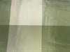 SILK TAFFETA FABRIC GREEN AND GOLD plaids 44" wide  1 METER ONLY TAF#C23[1]