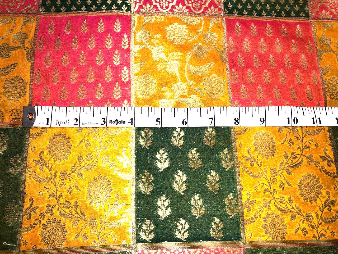 Silk Brocade fabric multi colors of  jacquard BRO1071 available in 8 different color combinations[BRO1071[]