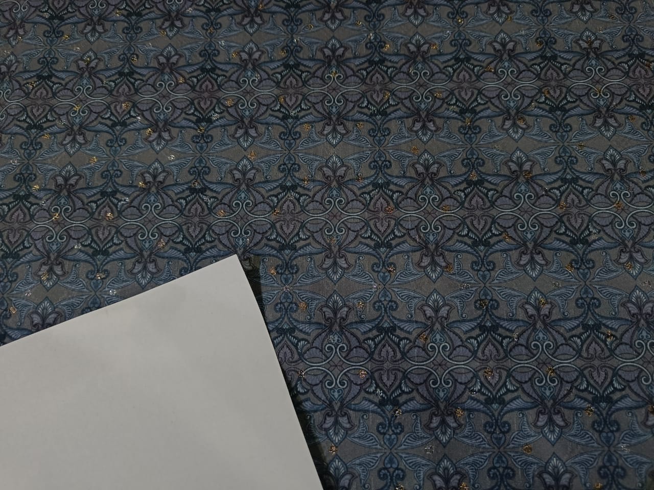 Brocade fabric slate blue and grey color 58" wide BRO892[2]