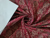 Silk Brocade fabric Gold & Red Color floral 44" WIDE BRO224[5]