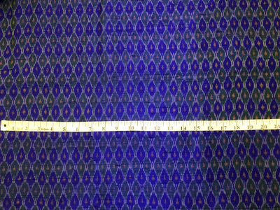100% pure silk dupion ikat fabric INK BLUE color 44" wide available in 2 combinations[18475/76]