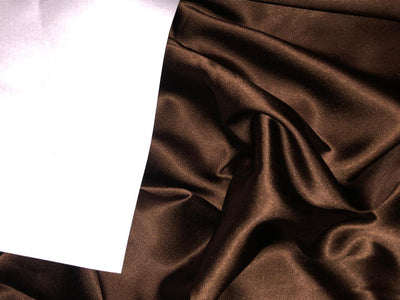 100% Pure Silk 100 grams satin 44"wide fabric available in 3 colors green, dark brown and light brown