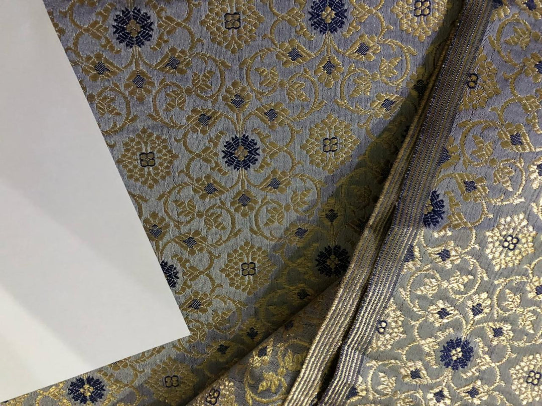 Silk Brocade fabric with subtle metallic gold JACQUARD BRO931