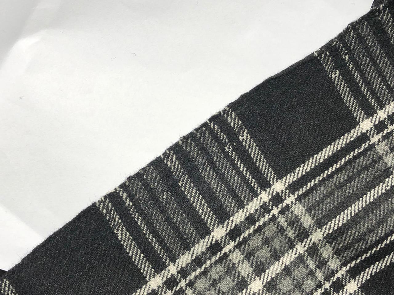 Tweed Premium Suiting WOOL BLENDED plaids BLACK ,GREY AND WHITE Fabric 58" wide [16801]