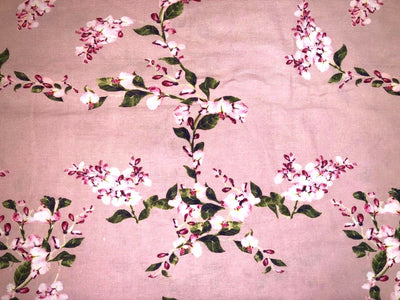 Linen Print onion pink  floral print [18360]