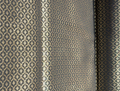 Brocade Fabric brown and gold diamond floral motif  all over Jacquard 44" BRO1028[3]