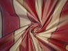 100% SILK TAFFETA FABRIC CREAM AND SALMON  Stripes 54" wide TAFS30[1]