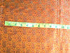 SILK BROCADE FABRIC BURNT ORANGE,GREEN & RED COLOR 44" WIDE BRO408[6]