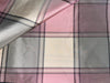 SILK TAFFETA FABRIC Light pastel PINKS AND GREYS  colour plaids 54 TAFC25[3]