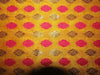 SILK BROCADE FABRIC Mango,Pink & Metallic Antique GOLD color 44" wide BRO290[4]