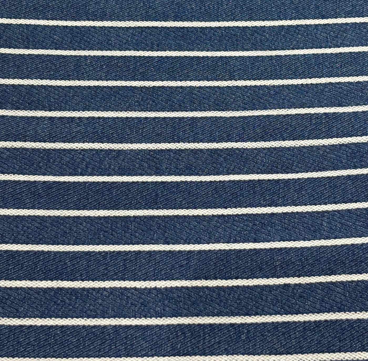 Denim 100% Cotton Yarn Dyed Stripes Woven with a classic twill weave [17763]